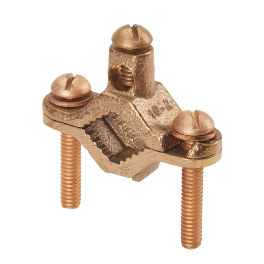 GPC2-1D-C - Abrazadera de Bronce para Tierra Física para Conductor 2 AWG, 1 Pieza