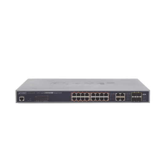 GS-4210-16UP4C Switch administrable L2, 16 puertos 10/100/1000T Ultra PoE + 4 puertos Gigabit Combo TP/SFP