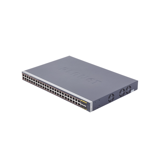 GS-4210-48P4S Switch Administrable de 48-Puertos 10/100/1000T 802.3at PoE + 4-Puertos 100/1000BASE-X SFP / 440W