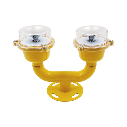 GS-LI-D Lámpara de Obstrucción Doble color Rojo / IP65 / Luz fija o parpadeante / Voltaje de Operación 110 AC / 220 AC