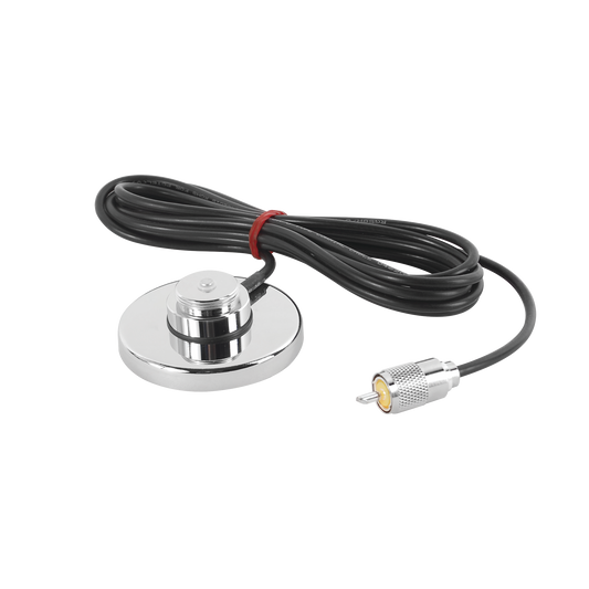 GV2 - Montaje Magnético para Antenas de 3/4"(NMO), 3.5 m de Cable RG58U y Conector UHF (PL259) Macho.