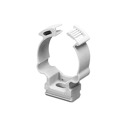 GW-50-607 - Soporte de collar (Abrazadera), PVC Auto-extinguible, cerrado para tubería de 25 mm