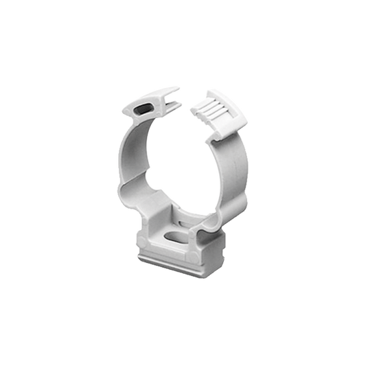 GW-50-631 - Soporte de collar (Abrazadera), PVC Auto-extinguible, cerrado para tubería de 50 mm