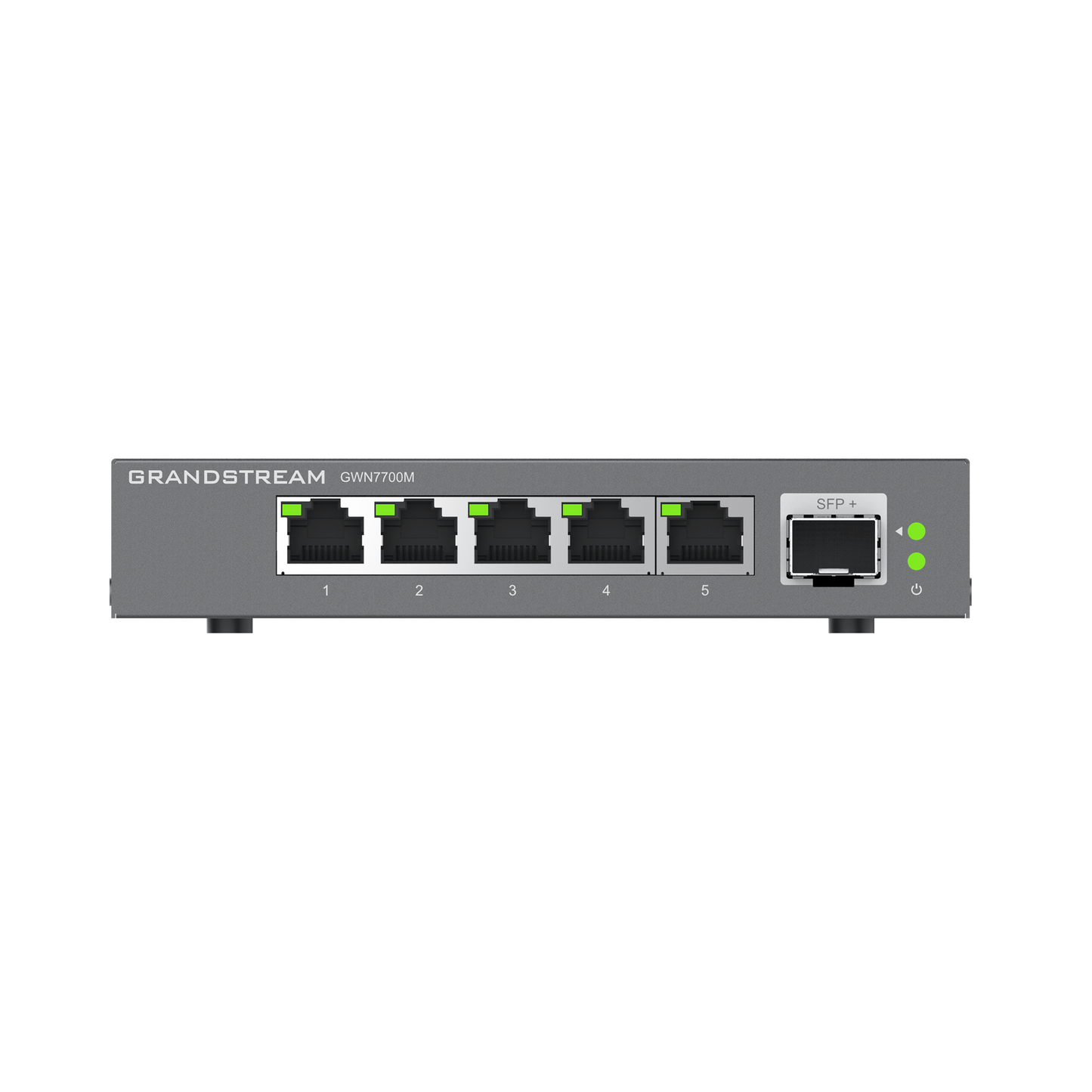 GWN7700M - Switches de red Multi-Gigabit de 2.5G No Administrable / 5 Puertos RJ45 de 100/1000/2500Mbps / 1 puerto de fibra SFP+