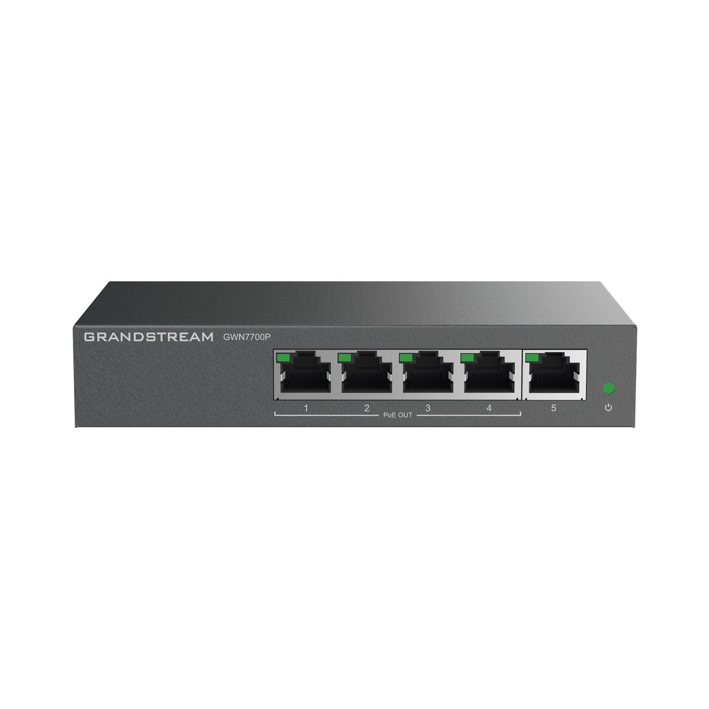 GWN7700P - Switch PoE+ Gigabit No Administrable / 5 puertos 10/100/1000 Mbps / 4 puertos PoE+ / hasta 60W
