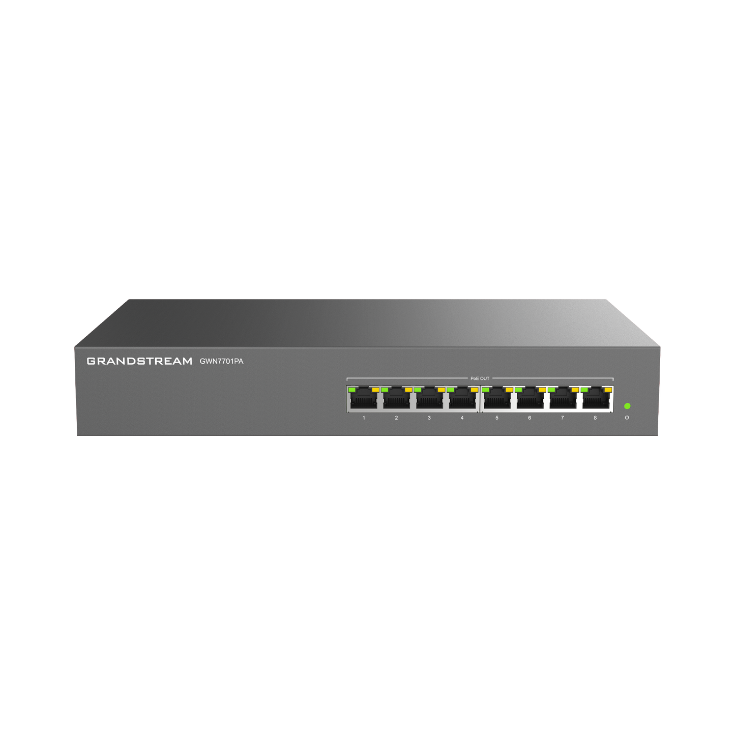 GWN7701PA - Switch PoE+ Gigabit No Administrable / 8 puertos 10/100/1000 Mbps / 8 puertos PoE+ /  hasta 145W
