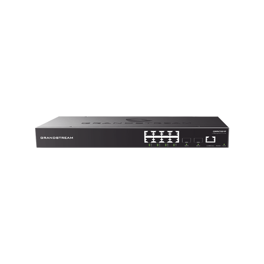 GWN7801P - Switch PoE+ Gigabit Administrable / 8 puertos 10/100/1000 Mbps + 2 Puertos SFP Uplink / Hasta 120W / Compatible con GWN Cloud.