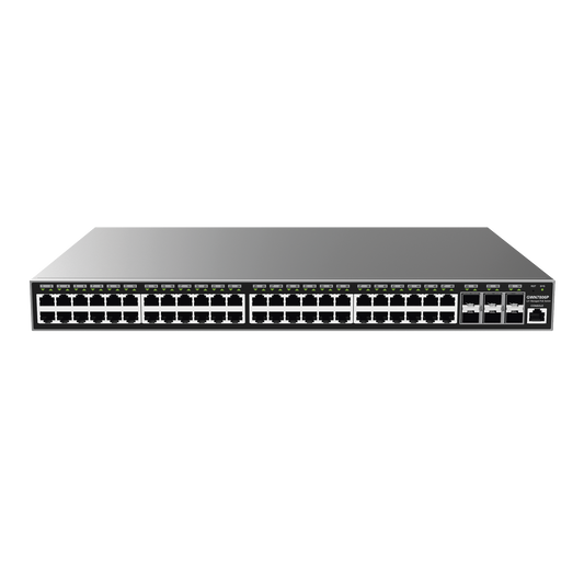 GWN7806P - Switch Gigabit PoE+ Administrable / 48 puertos 10/100/1000 Mbps + 6 Puertos SFP+ / Hasta 400W / Compatible con GWN Cloud.