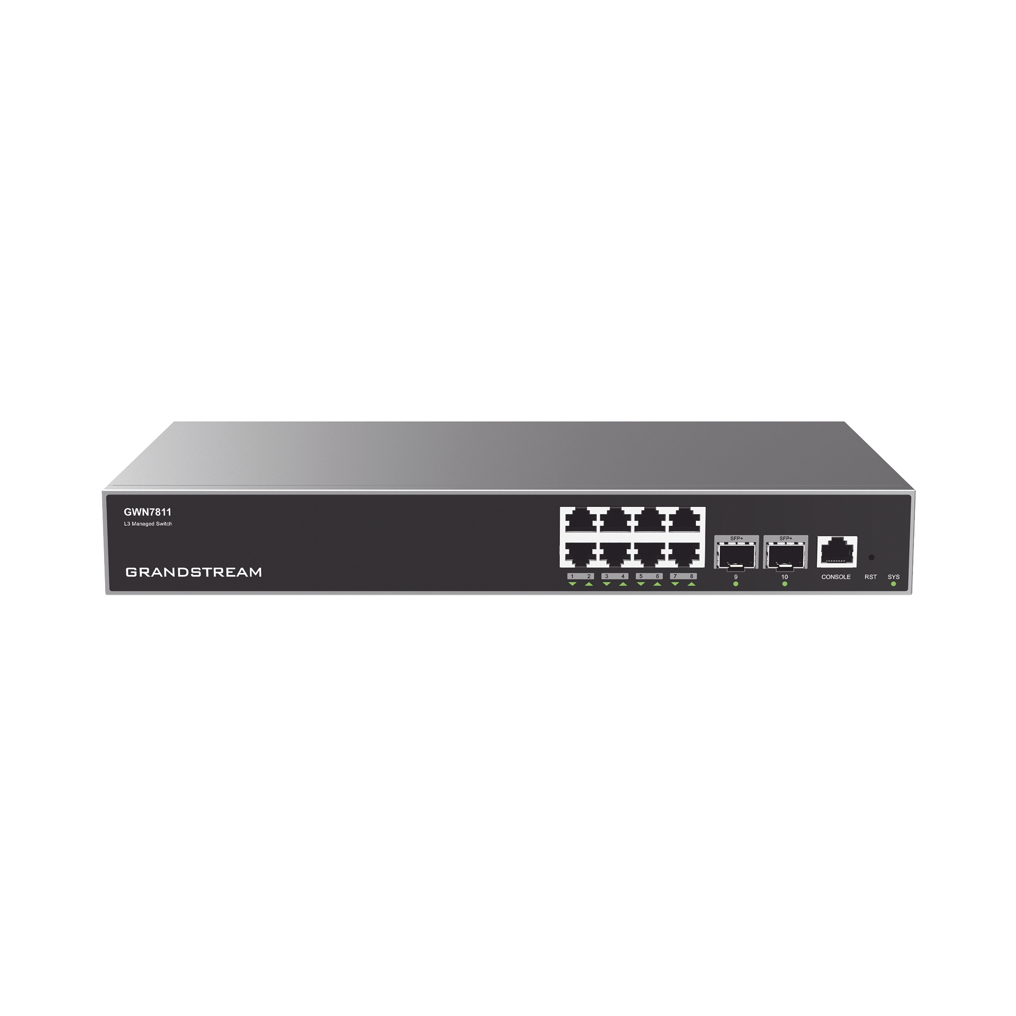 GWN7811 - Switch Capa 3 Administrable / 8 puertos 10/100/1000 Mbps + 2 ...
