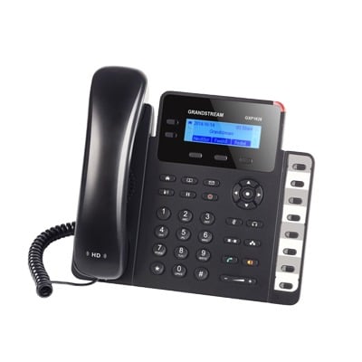 GXP-1628 Teléfono IP SMB de 2 líneas con 3 teclas de función, 8 teclas BLF y conferencia de 3 vías, PoE