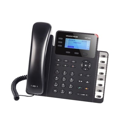 GXP-1630 Teléfono IP SMB de 3 líneas con 3 teclas de función, 8 teclas de extensión BLF y conferencia de 4 vías, PoE