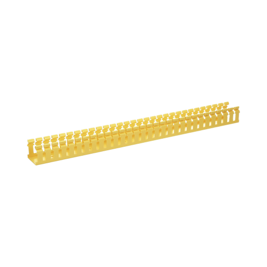 H2X2YL6 - Canaleta Ranurada de PVC sin Tapa, Tipo H (Tapa Abisagrada), 2 in de Ancho, 2 in de Alto y 1828.8 mm de Largo, Color Amarillo
