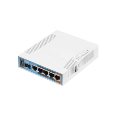 RB962UIGS-5HACT2HNT  (hAP ac) 5 Puertos Gigabit Ethernet, 1 Puerto SFP, 1 USB, WiFi Doble Banda 3x3 802.11ac, hasta 1W de potencia