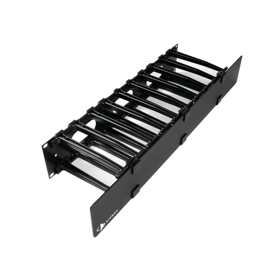 HCM-6-2U - Organizador de Cable Horizontal RouteIT, Sencillo, Para Rack de 19in, 6in de profundidad, 2UR