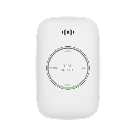 HF-GN110 (HikFire) Detector de Gas Natural Metano (CH4) / Alarma Temprana / Salida para cierre de Válvula y/o  activación de Ventilador / Protección IP30 / Alarma de 70dB a 115dB a 1 metro de distancia