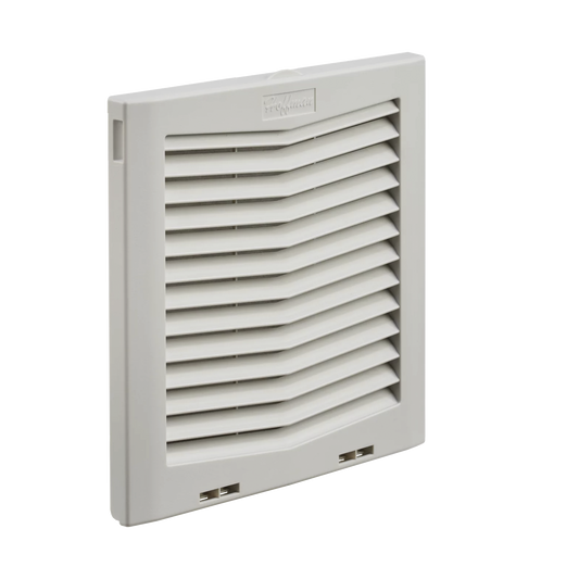 HG1000404 - Rejilla de Escape Para Ventilador con Filtro HG, Protección IP54, Compatible con Ventiladores HF10 de 10 in, De Plástico, Color Gris Claro