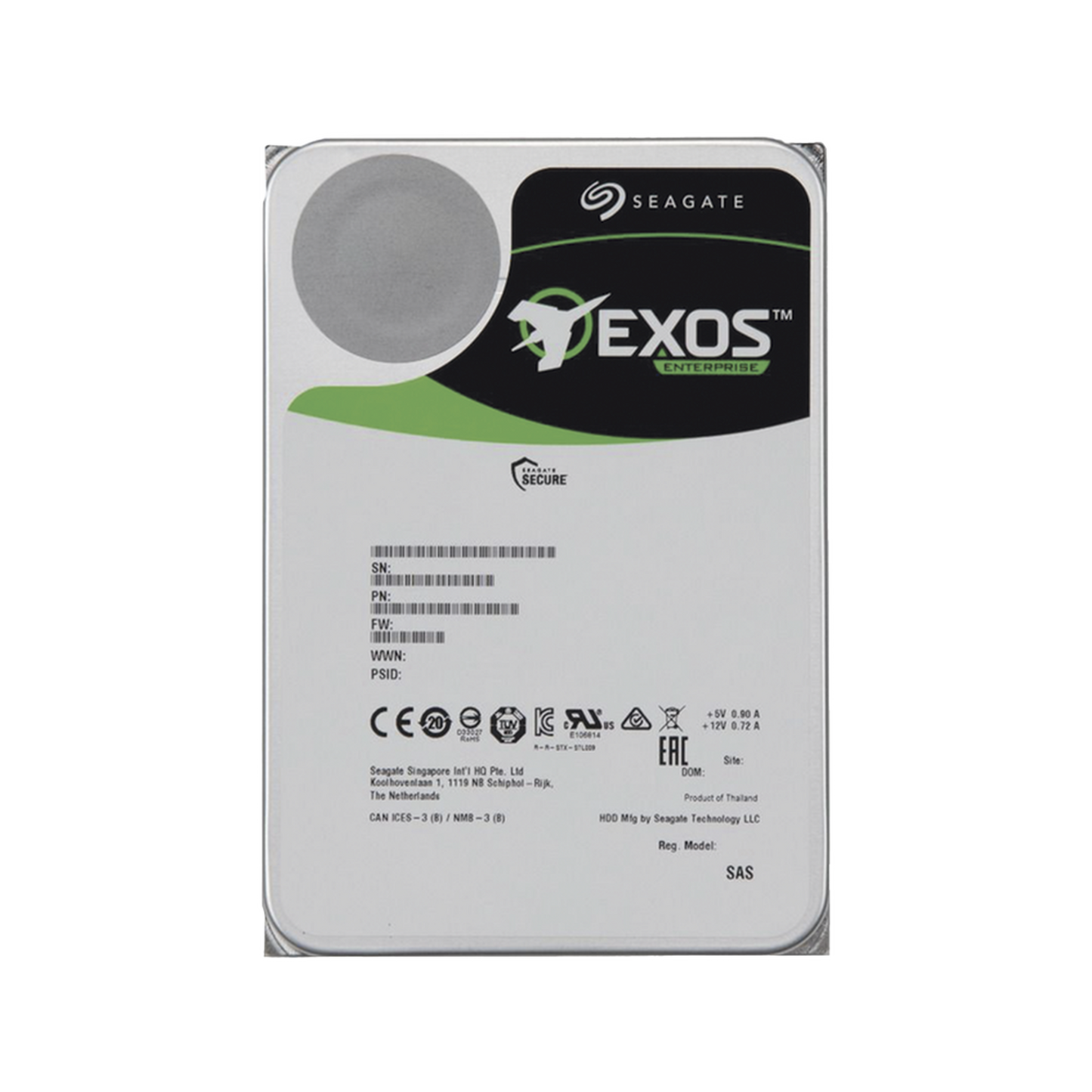 Disco Duro 3.5 10TB EXOS / 7200 RPM / SATA / Alto Rendimiento / Recomendado para DS-81024S