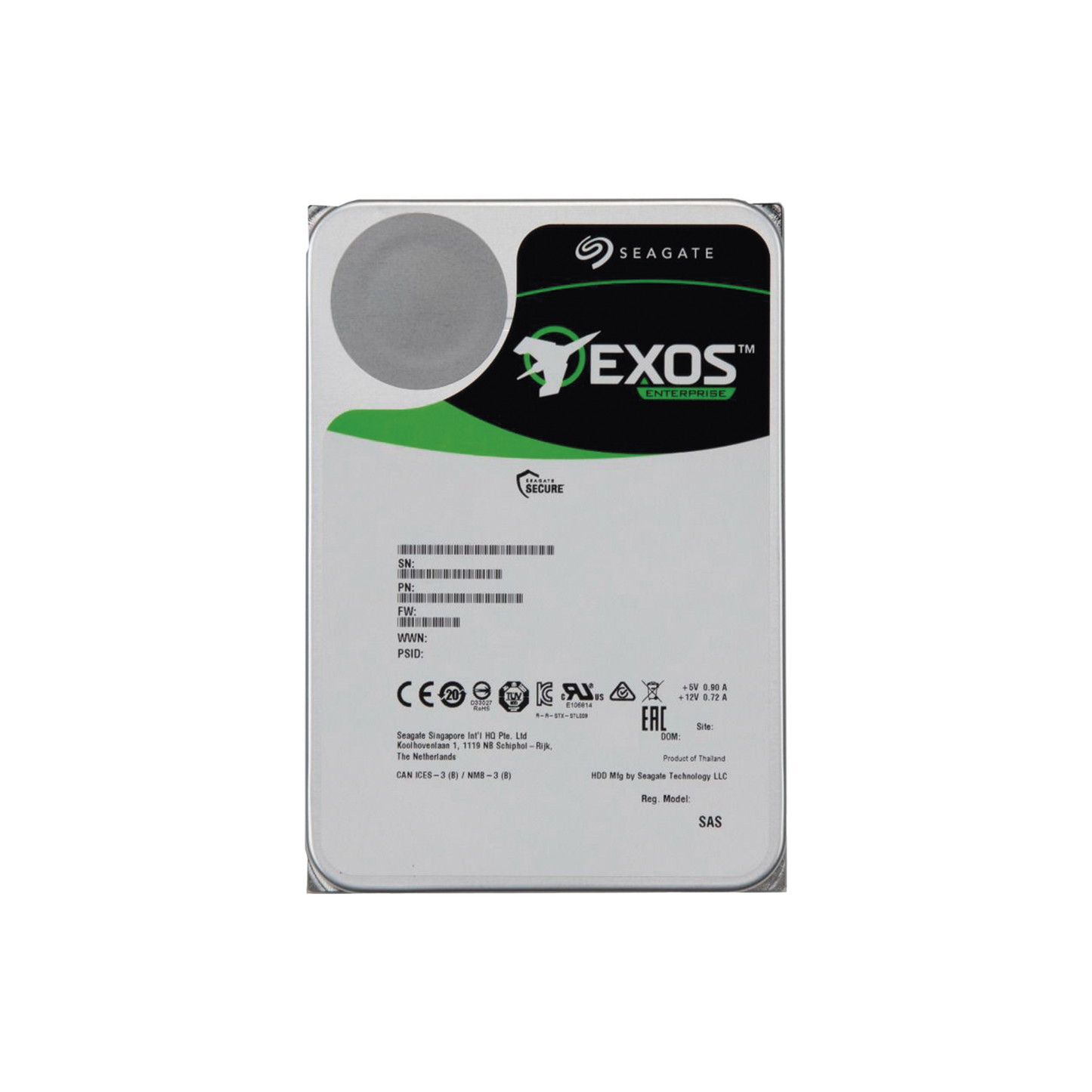 Disco Duro 3.5 10 TB EXOS / 7200 RPM / SAS / Alto Rendimiento
