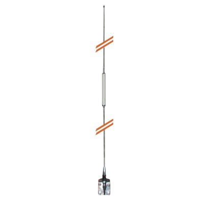 HQT - Antena Móvil para Rango de Frecuencia de Banda Civil (CB) 26.960 - 27.400 MHz.