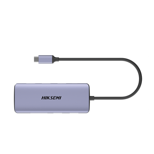 HS-HUB-DS8 - Hub (Adaptador) USB - C / 8 en 1 / 1 Salida HDMI (4K) / 1 Salida USB 2.0 / 3 Salidas USB 3.0 / 1 Salida SD (Memoria SD) / 1 Salida TF (Micro SD) / 1 Entrada USB - C (Carga Rapida / 100 Watts)