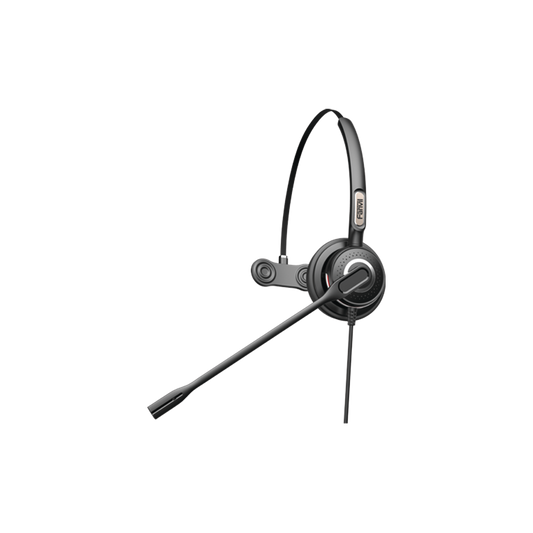 HT201 Diadema monoaural con tecnología antishock para teléfonos IP FANVIL y Polycom con micrófono de cancelación de ruido, larga durabilidad