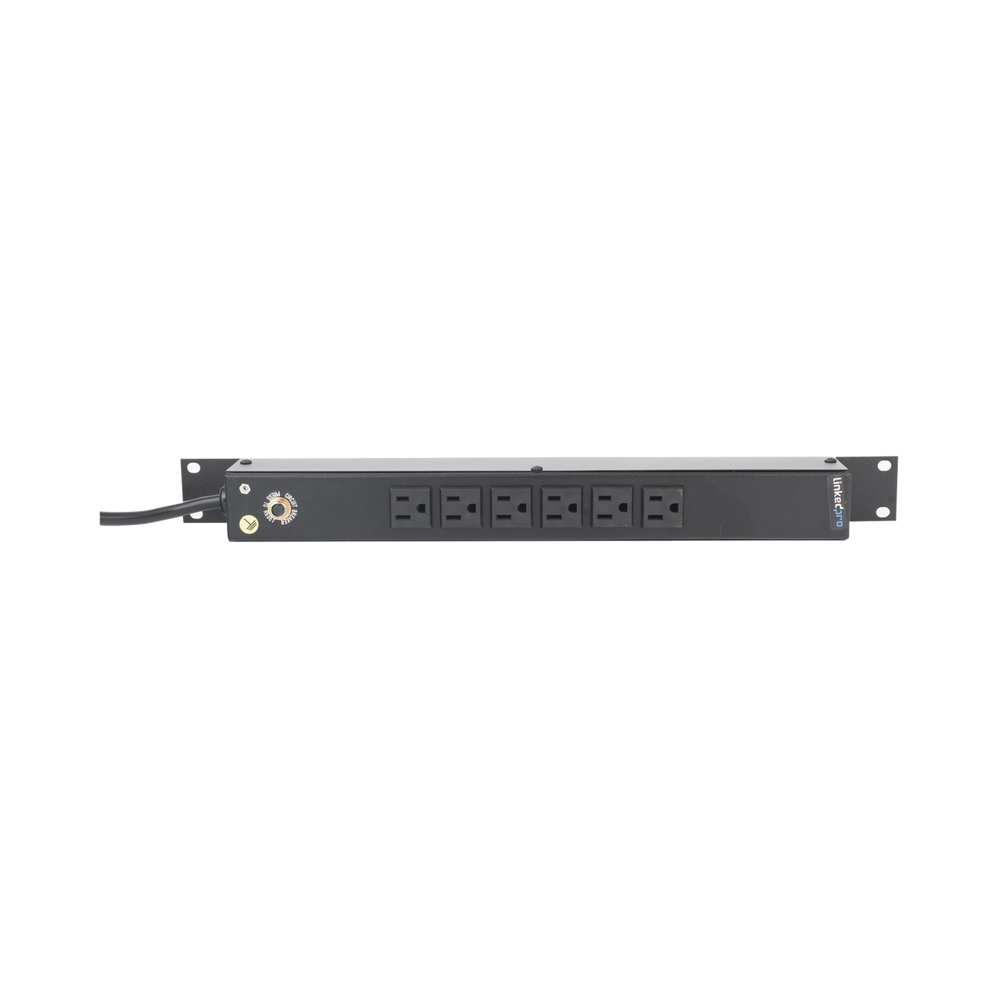 HTCM1U6C - Multicontacto Horizontal (PDU) de 6 Contactos (NEMA 5-15R) Rack 19" 1UR. Voltaje Entrada/Salida: 120Vca/15A