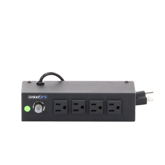 HTCM-S1U Tomacorriente de 4 Contactos (NEMA 5-15R) Voltaje Entrada/Salida: 120Vca/10A Max. Opción de Instalación en Escritorio o Pared