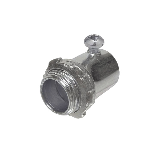 HUB-2002 - Conector de 1/2" (13 mm) para Pared Delgada con Tornillo.