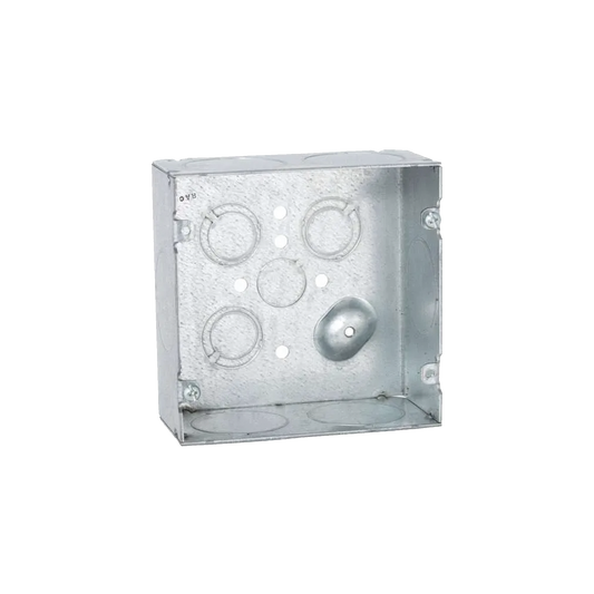 HUB-259 - Caja Cuadrada 4 11/16 x 4 11/16"/ Profundidad 2- 1/8"/ Cuenta con 6 Entrada de 1 1/4"/ 1 Entrada de 1/2" / 3 TKO (1/2"-3/4").