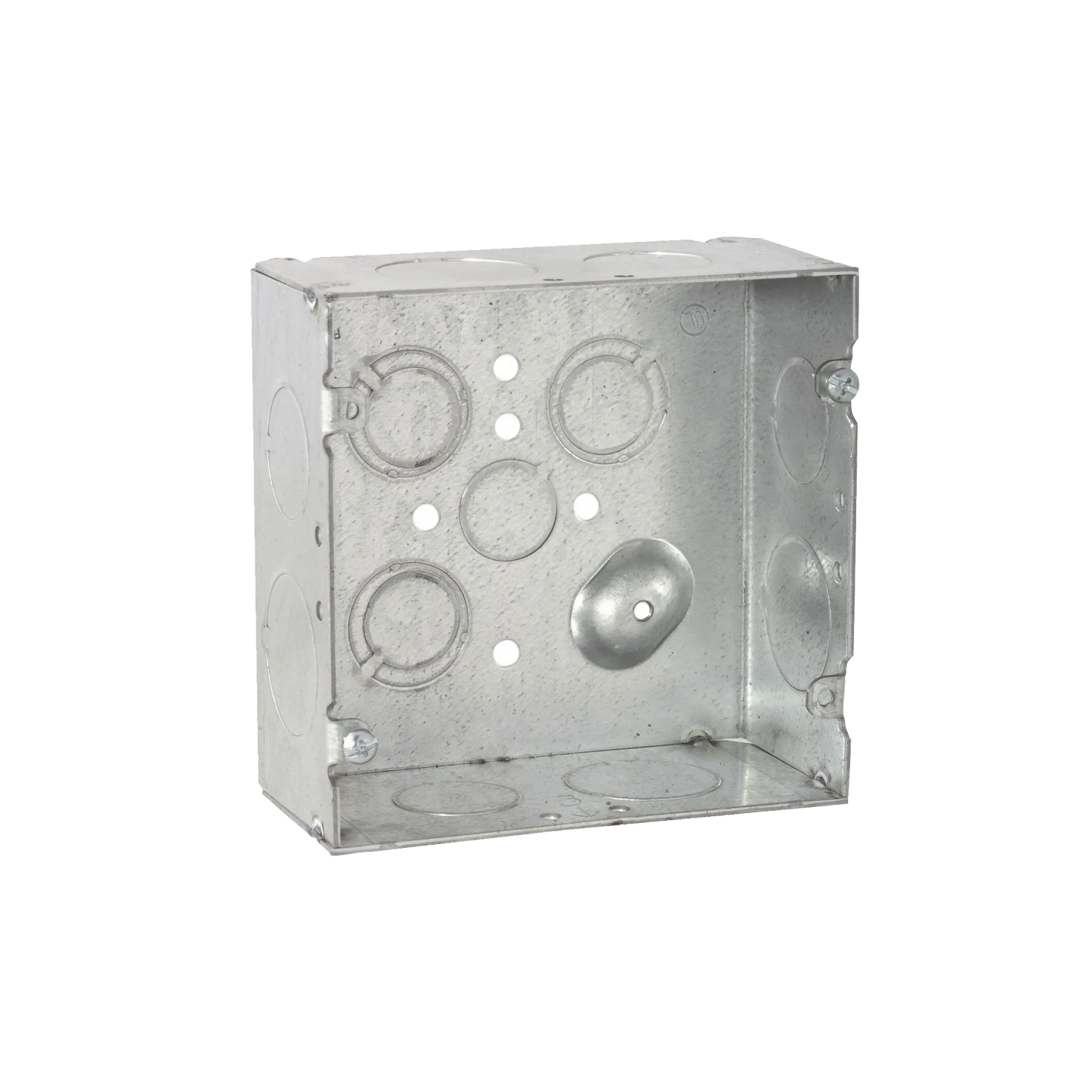 HUB-265 - Caja Cuadrada 4 11/16" x 4 11/16"/ Profundidad 2- 1/8"/ 4 Entradas 1", 4 Entradas 3/4", 1 Entrada 1/2" y 3 TKO (1/2"-3/4").