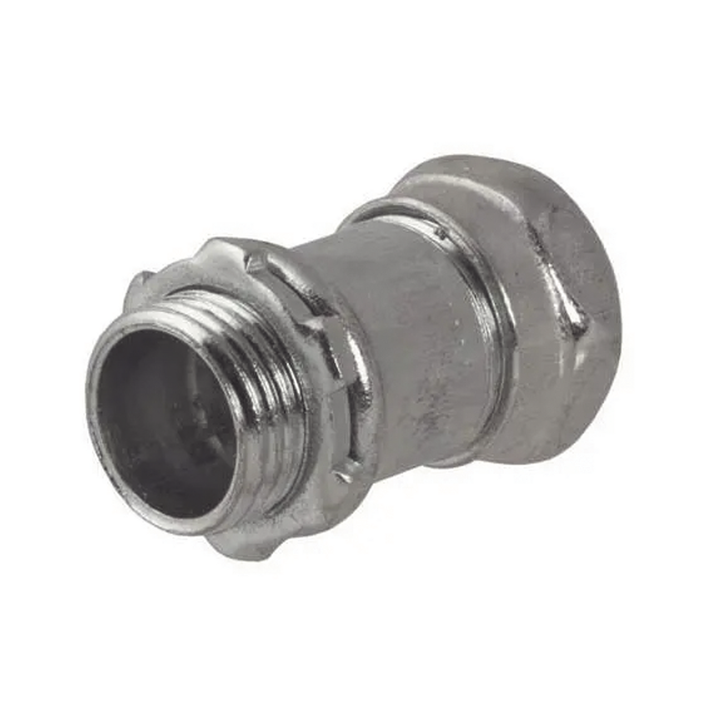 HUB-2906 - Conector Recto Compresión de Acero Galvanizado para Pared Delgada de 1 1/2".