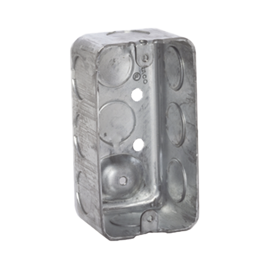 HUB-660 - Caja (Chalupa) 4x2"/ Profundidad 1-7/8"/ 10 Entradas de 1/2"/ Troquelada.