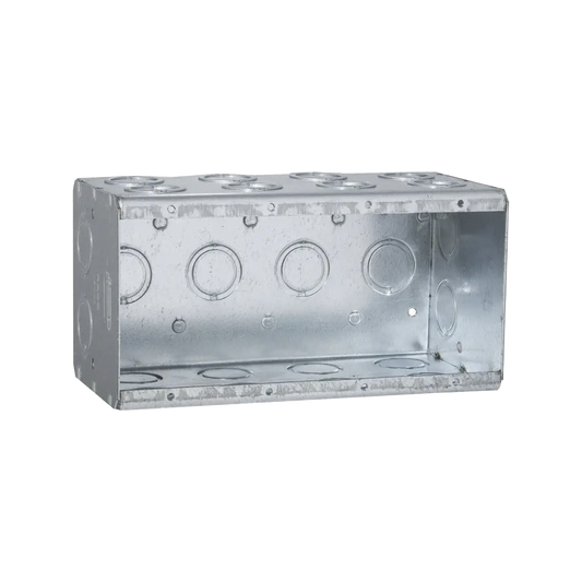 HUB-698 - Caja Multigang de 4 Gangs/ Profundidad de 3-1/2 Pulgadas (8.89 cm)/ 24 Entradas de 1/2 - 3/4 Pulgadas (1.27 - 1.91 cm)