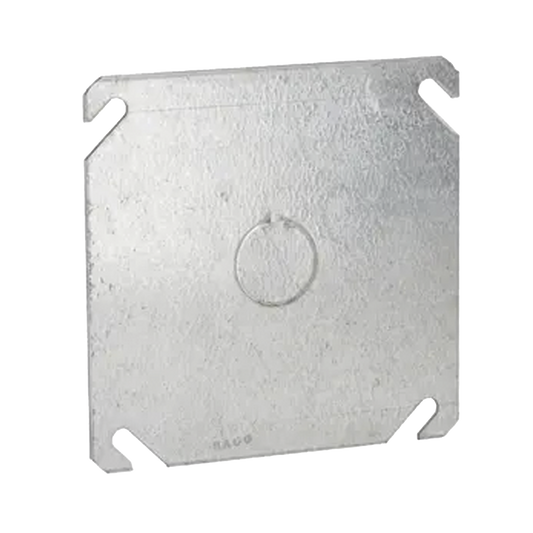 HUB-753 - Tapa Cuadrada con Entrada de 1/2 para caja de 4".