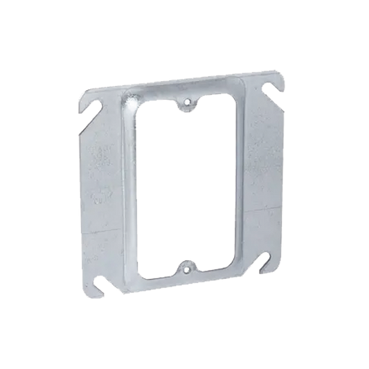 HUB-771 - Sobretapa Cuadrada de 4" de Acero Galvanizado con realce de 1/4".