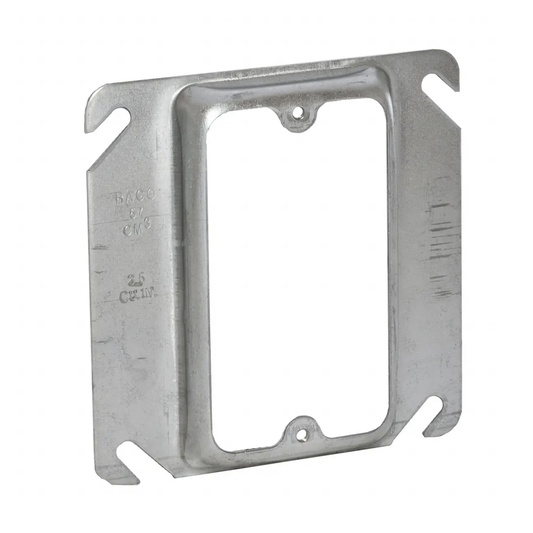 HUB-772 - Sobretapa Cuadrada Galvanizada  de 4", realce de 1/2".