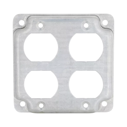 HUB-907C - Cubierta de 4" para 2 Contactos Dúplex.
