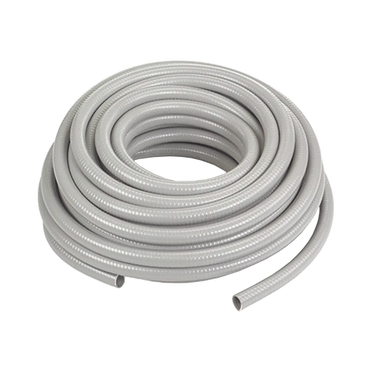 HUB-G1075 - Manguera hermética tipo PolyTuff no metálica gris de 3/4", 100 pies. Uso comercial/industrial.