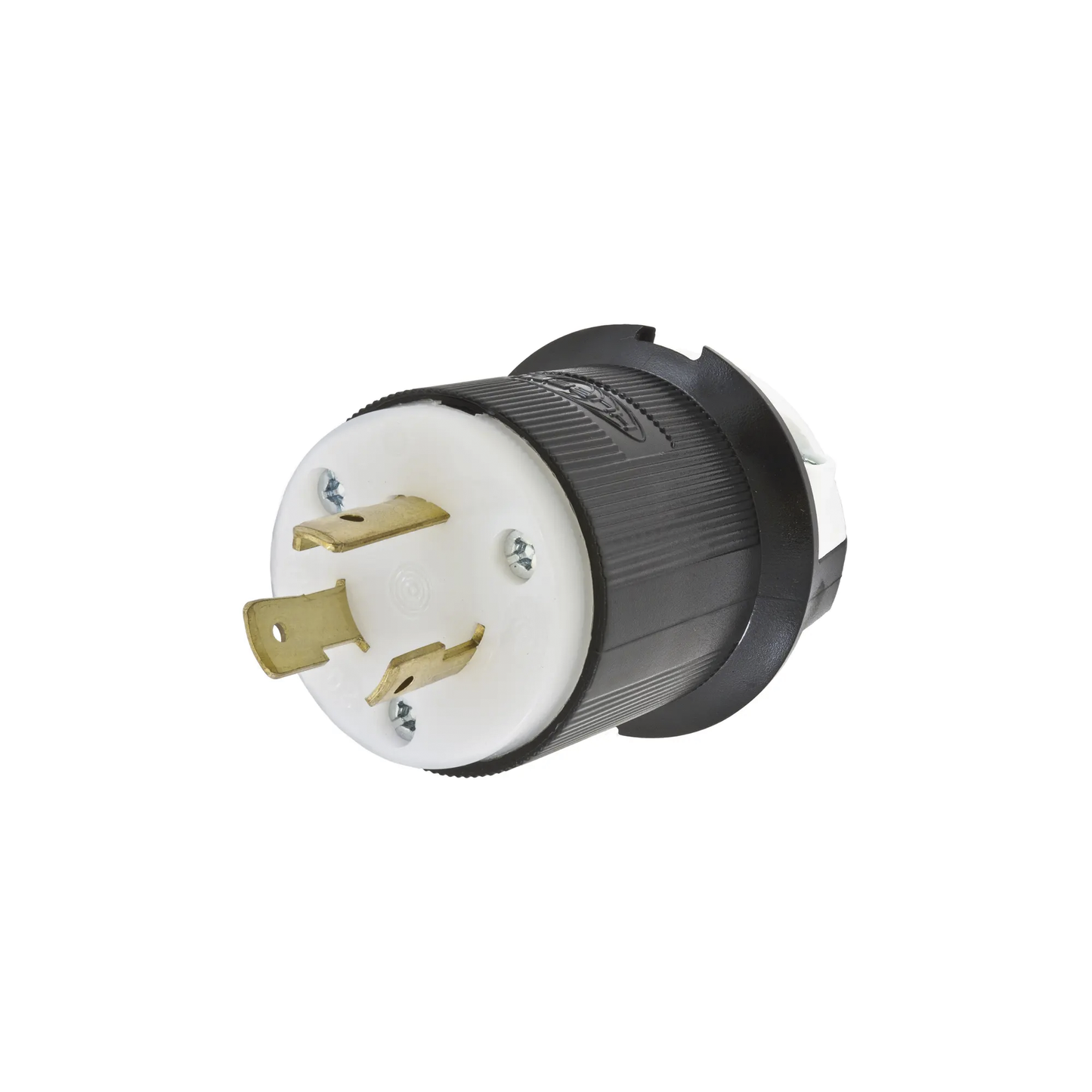 HUB-HBL-2321 - Clavija Industrial con Bloqueo de Media Vuelta / 20 A 250 V CA / 2 Polos 3 Hilos / Color Blanco y Negro / Nema L6-20P.