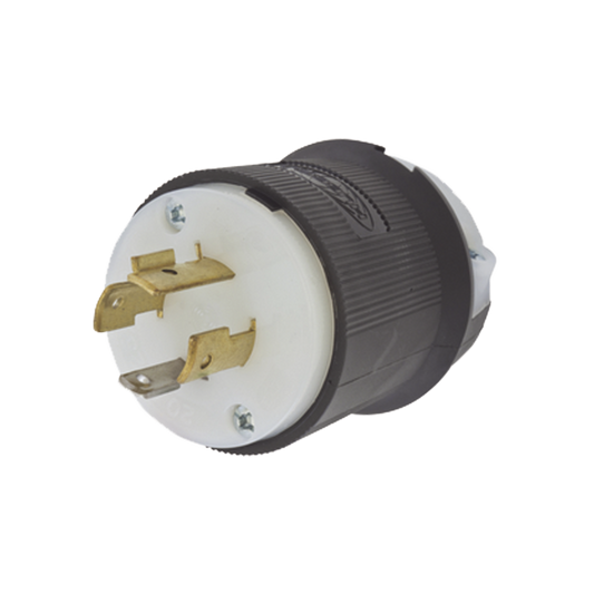 HUB-HBL-2411 - Clavija con Bloqueo de Media Vuelta Industrial 20 A 125/250 V CA / 3 Polos 4 Hilos / Nema L14-20P.