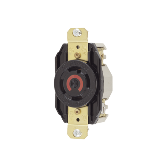HUB-HBL-2710 - Receptáculo con Bloqueo de Media Vuelta Industrial 30 a 125/250 V CA / 3 Polos 4 Hilos / Nema L14-30R.
