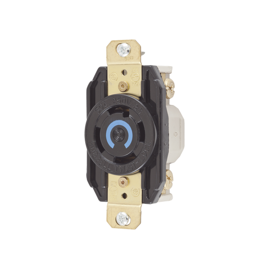 HUB-HBL-2720 - Receptáculo con Bloqueo de Media Vuelta Industrial 30 A 250 V CA / 3 Polos 4 Hilos / Nema L15-30R.