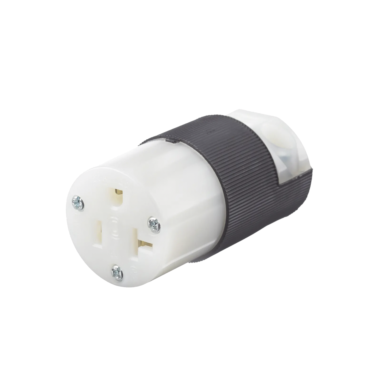 HUB-HBL5369C - Conector Entrada Recta/ 20 A 125V/ 2 Polos 3 Hilos/ Nema 5-20 R/ Grado Industrial- Comercial / Color Negro-Blanco.