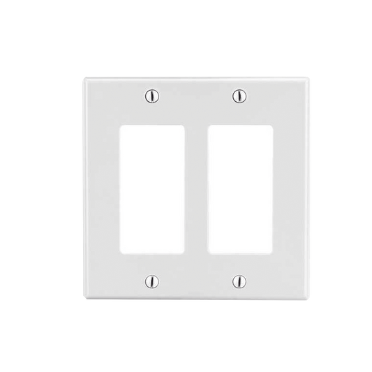 HUB-P262W - Tapa para Caja Multigang / Contacto Doble / Color Blanco.