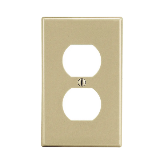 HUB-P8I - Placa de Pared para Contacto Duplex Color Marfil.