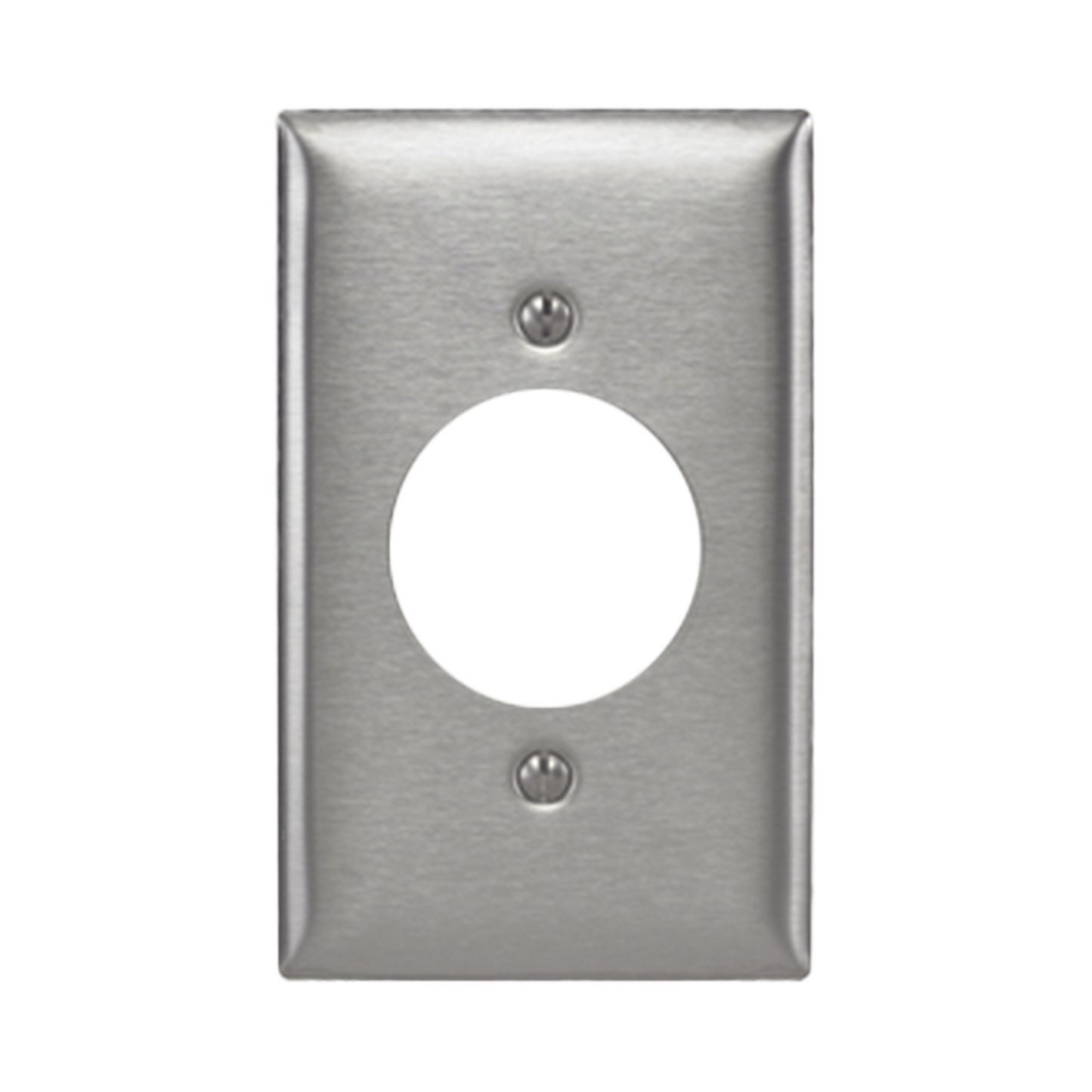HUB-SS-720 - Placa para Receptaculo Sencillo 20 y 30 A de Media Vuelta/ 1.6" (40 mm) / Acero Inoxidable.
