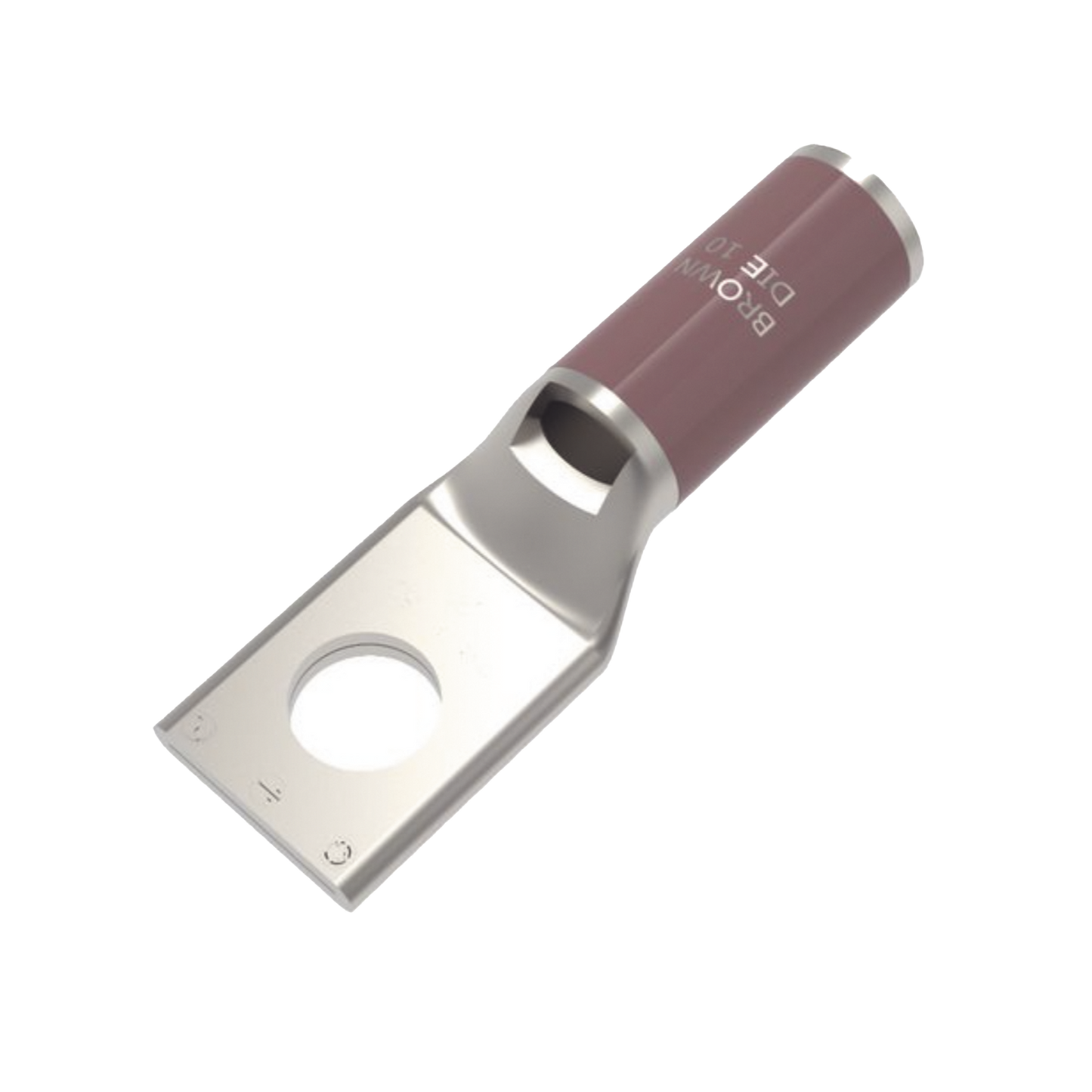 HUB-YA4-CL6-BOX - Zapata Terminal de Compresión de Cobre Electrolítico Estañado de Cañón Corto para Tornillo de 1/2" y Calibre 4 AWG.