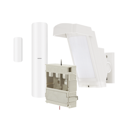 HX40-RAM-W-HKV Detector de Movimiento PIR Antimascara / 100% Exterior /  Inalámbrico / Hasta 12 metros a 85°; de cobertura/ Instalación a 3 metros / Incluye transmisor DS-PDMC-EG2-WB(B) para paneles AXPRO