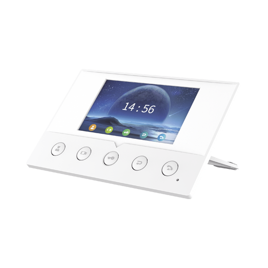 I51W Monitor IP/SIP para interior, Wi-Fi, pantalla a color de 4.3, audio de 2 vías, PoE, 8 interfaces de entrada de alarma.