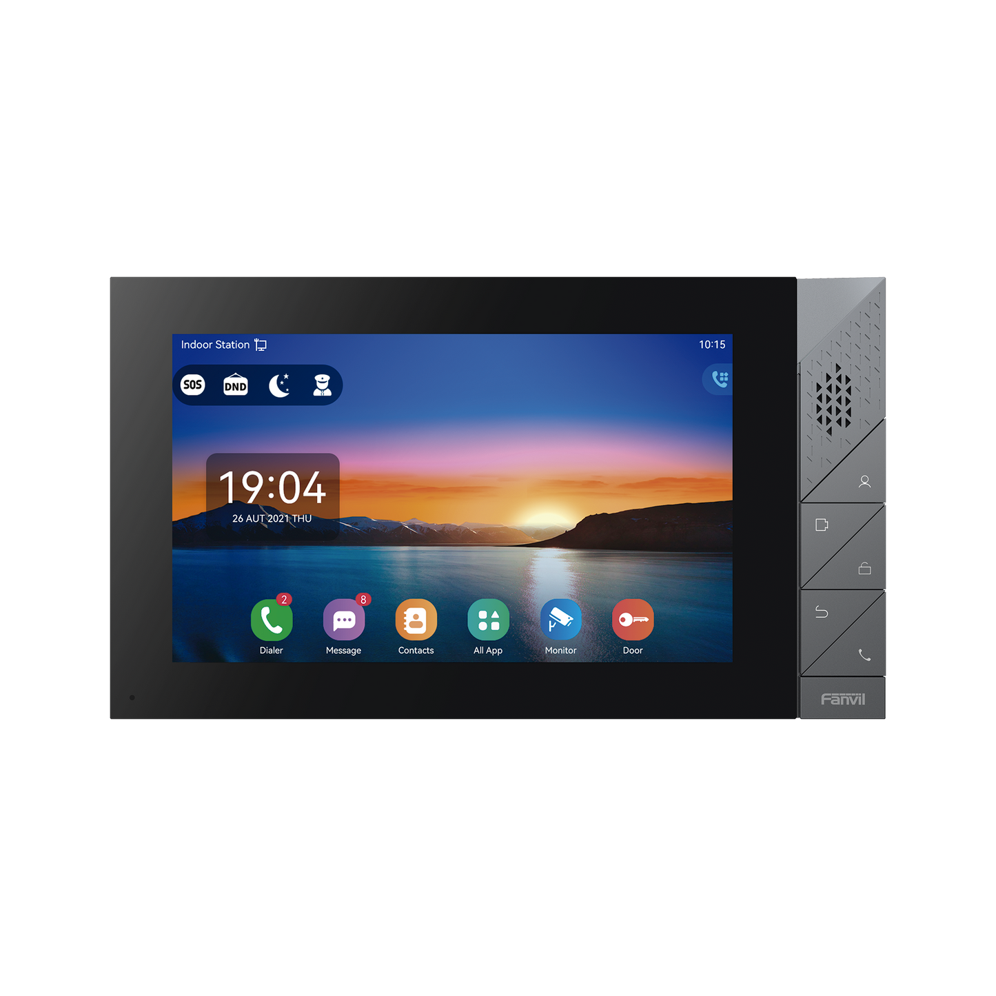 I55A Monitor IP/SIP para interior con Android, Wi-Fi, Bluetooth, pantalla táctil de 7, audio de 2 vías, PoE, 8 interfaces de entrada de alarma.